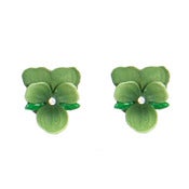 Image of Orecchino a violetta in resina e cristalli Swarovski - E13F9 Green