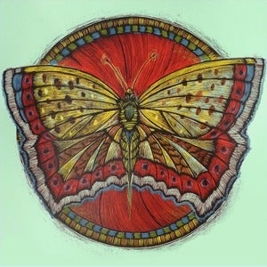 Image of Wooden Resurrection Butterfly Green Colorway
