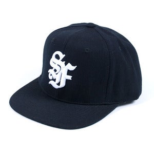 Image of San Francisco OE Snapback Cap (Black/White)