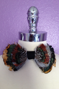 Image of Feather and Tulle Bow Tie