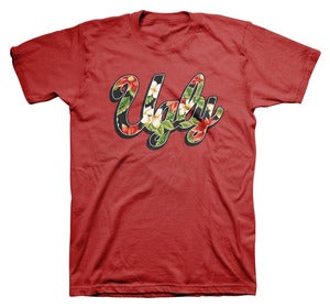 Image of FLORAL UGLY SIGNATURE TEE RED