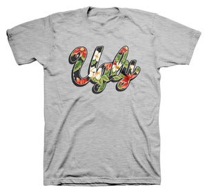 Image of fLORAL UGLY SIGNATURE TEE HTHR