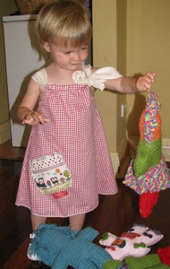 Image of Red Check Party Dress