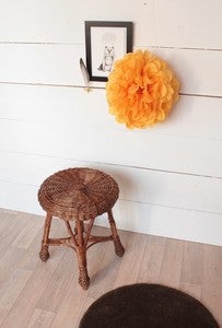 Image of Tabouret vintage en rotin