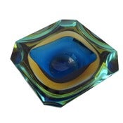Image of SOLD Stunning 1960s Murano Faceted Glass Dish