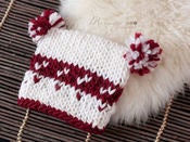 Image of Newborn Shaker Hat - Tiny Hearts