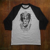 Image of Sky Highest 3/4 Sleeve Raglan grey/black