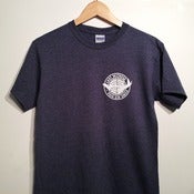Image of 'Pan-Am Smile' Heather Navy/Charcoal Tshirt