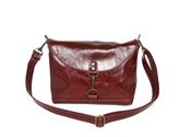 Clutch in Ruby Wine Red