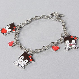 Image of Lovi Kitty Enamel Charm Bracelet 