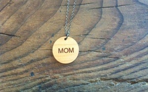 Image of Mom Wood Necklace 