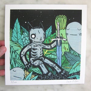Image of Skeleton in Jungle Print