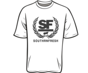 Image of WHITE SOUTHRNFRESH CREST TSHIRT - PREORDER