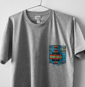 Image of AZTECA POCKET TEE (grey)