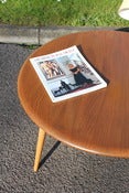 Image of Vintage Ercol circular elm & beech wood coffee table circa 1960/70s