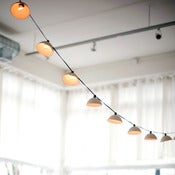 Image of pleated porcelain string lights