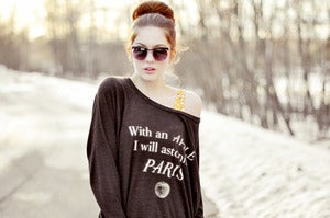 Image of CEZANNE APPLE charcoal pullover