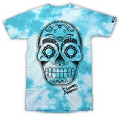 Image of "MUERTO" Tee | Blue Tie Dye