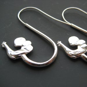 Image of Rooster Hoop Earrings