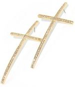 Image of CRYSTAL CROSS EARRINGS