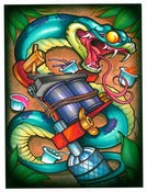 Image of Snake with Machine Print
