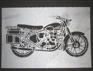 Image of Small Art Print/ Moto Silver