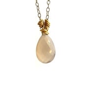 Image of Uahi - Long fawn chalcedony necklace