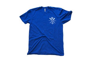 Image of Crew Neck Paddle Tee (Blue)