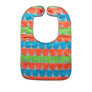 Image of Baby Bib - Scallops in Blue