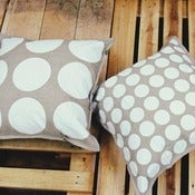 Image of White Reversible Linen Mix Cushion Cover 