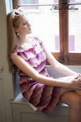 Image of Betty Blue Dress (maroon stripe)