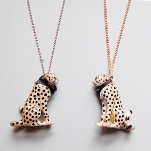Image of Porcelain Cheetah Necklace by And Mary 