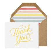 Image of Thank You Card- Yellow Script