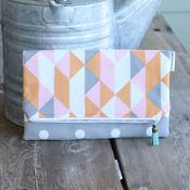 Image of foldover clutch - modern peach