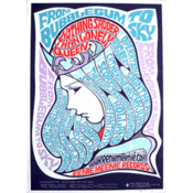 Image of From Bubblegum To Sky - Silk Screened Blue Poster