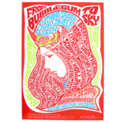 Image of From Bubblegum To Sky - Silk Screened Red Poster