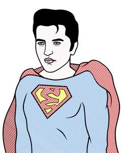 Image of Super Elvis 11 by 14 Limited Print