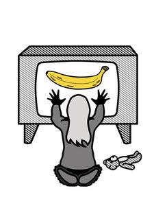 Image of TV Banana 16 by 20 Limited Print