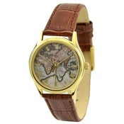 Image of Ladies Vintage Map Watch (Eastern Hemisphere)