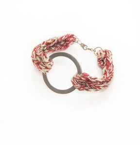 Image of elenii Circular bracelet Salmon/Pink/Silver 