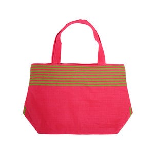Image of Market Tassel Bag Pink/Lime