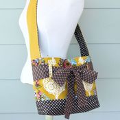 Image of mini messenger bag - mustard floral