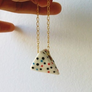 Image of Black, Red & Blue Dot Triangle