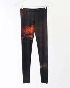 Image of MATRIX Leggings - Red Fractal 
