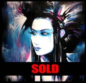 Image of 'Tokyo Blue' - Original painting on canvas