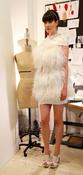 Image of WHITE OSTRICH FEATHER DRESS