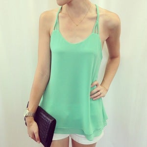 Image of Braided strap tank: Mint Green