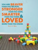 Image of You are Braver A.A Milne Wall Decal Sticker M031