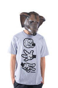 Image of Rock Paper Cut Tee Dumbo - Grey