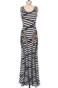 Image of Striped Maxi with Mesh inserts 